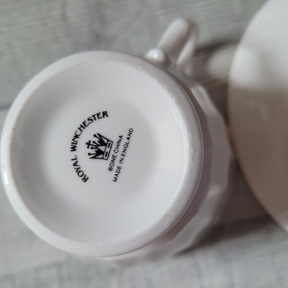 Royal Winchester Bone China Tea Cup & Saucer Set With Pink & Red Roses Gold Trim - Picture 6 of 7